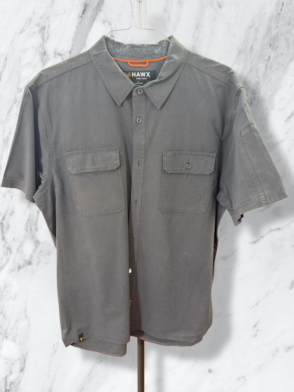 Hawx Work Gear Men's Short Sleeve Shirt - Gray